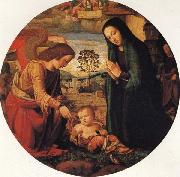 ALBERTINELLI Mariotto The Adoration of the Child with an Angel Sweden oil painting reproduction